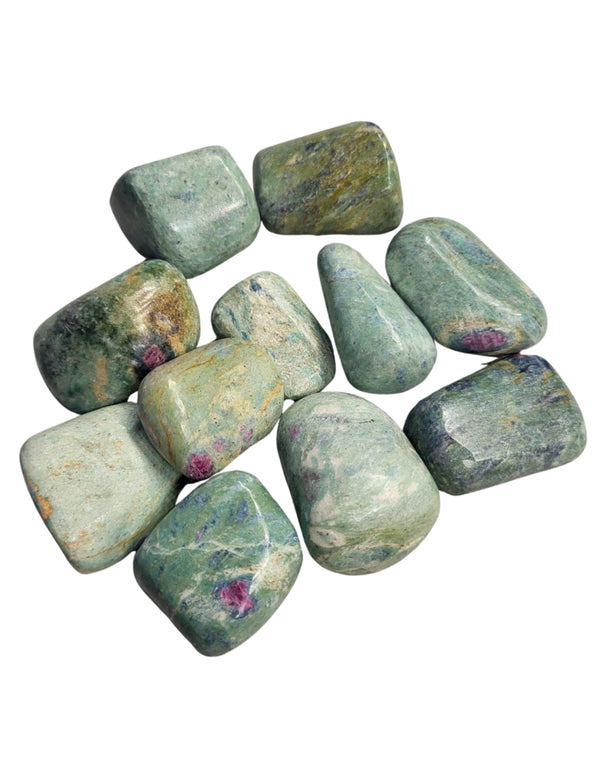 Robijn in Fuchsiet 250 gr. edelsteen trommelstenen (mt3)