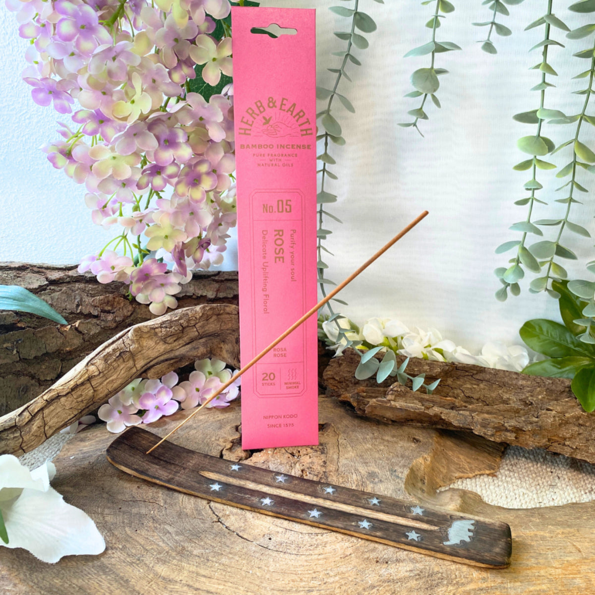 Rose Herb & Earth Nippon Kodo - Wierook Stokjes