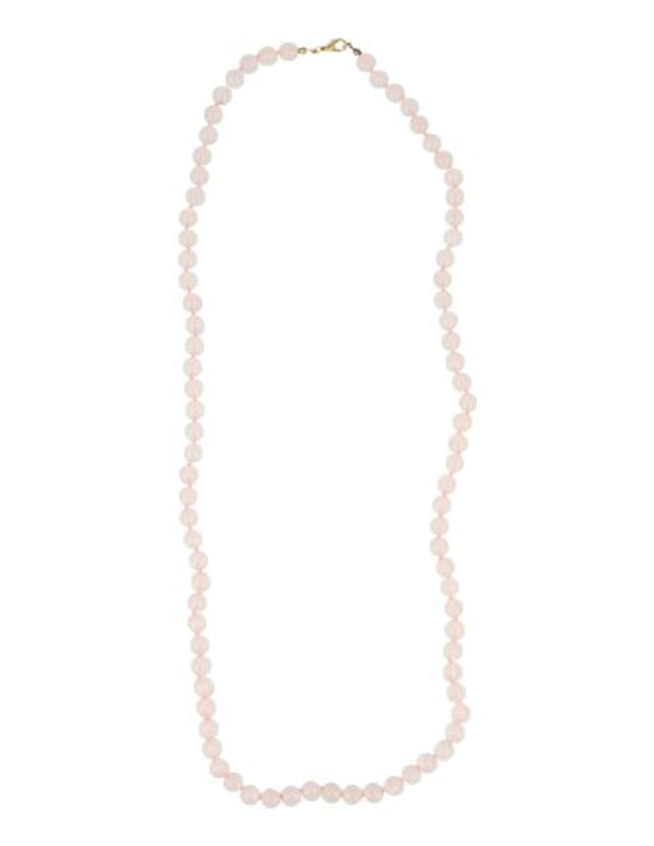 Roze kwarts 8mm kralen edelsteen ketting 80 cm
