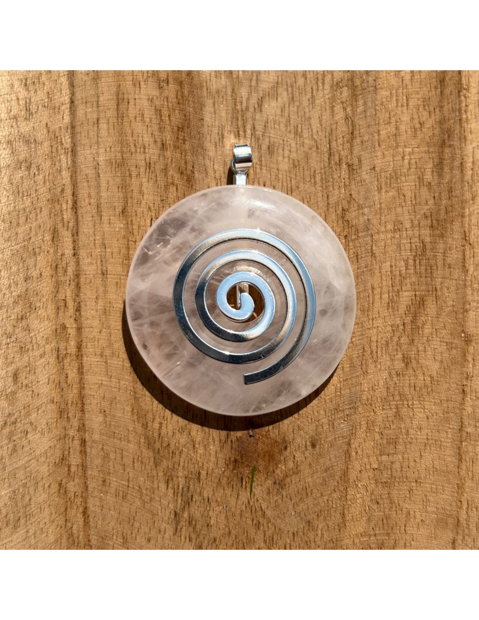 Roze kwarts donut levensspiraal