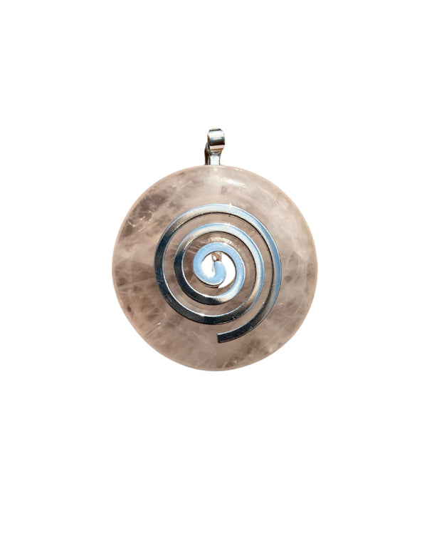Roze kwarts edelsteen donut Hanger