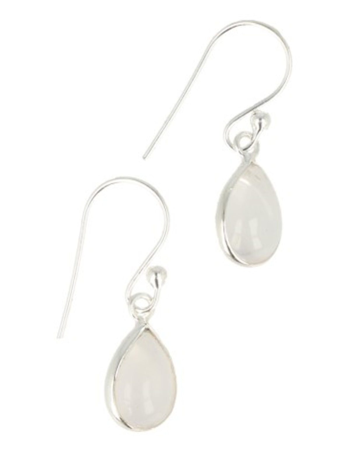 Roze kwarts druppel sieraden set zilver