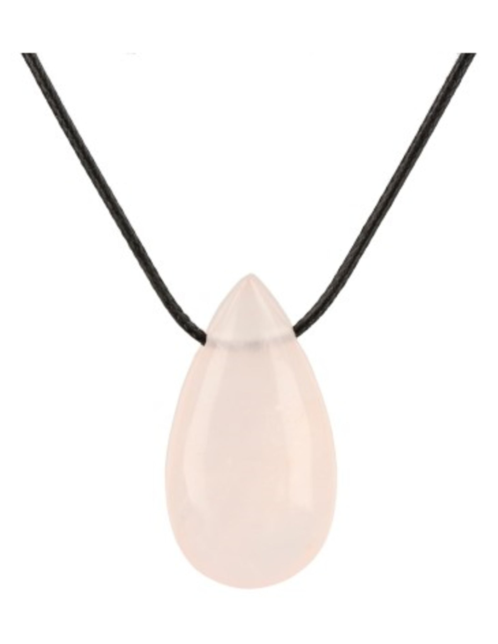 Roze kwarts edelsteen druppel hanger