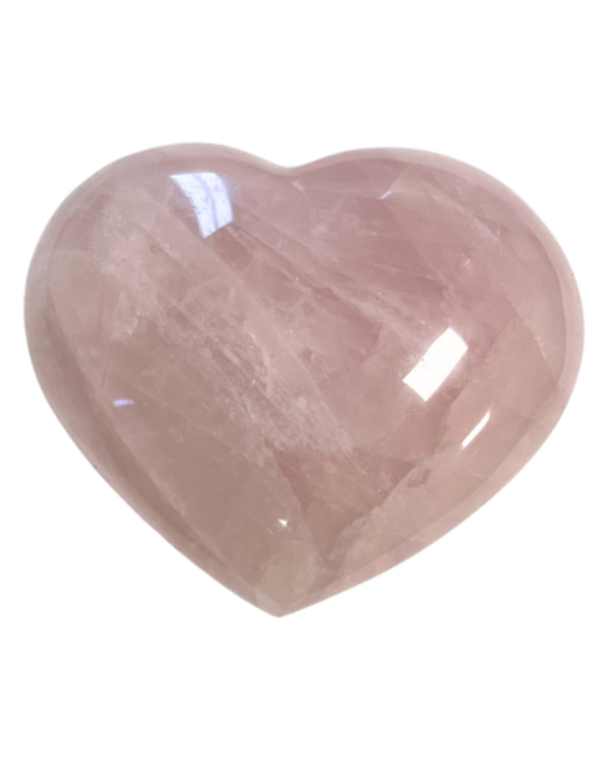 Roze kwarts edelsteen hart 300-400 gram