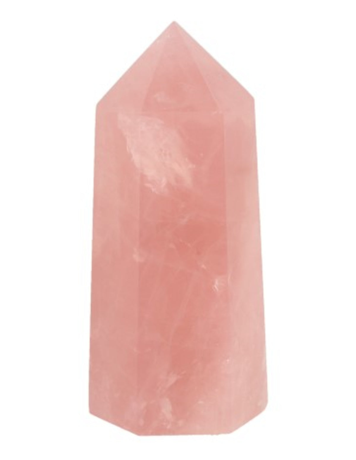 Roze kwarts edelsteen punt 7-8 cm