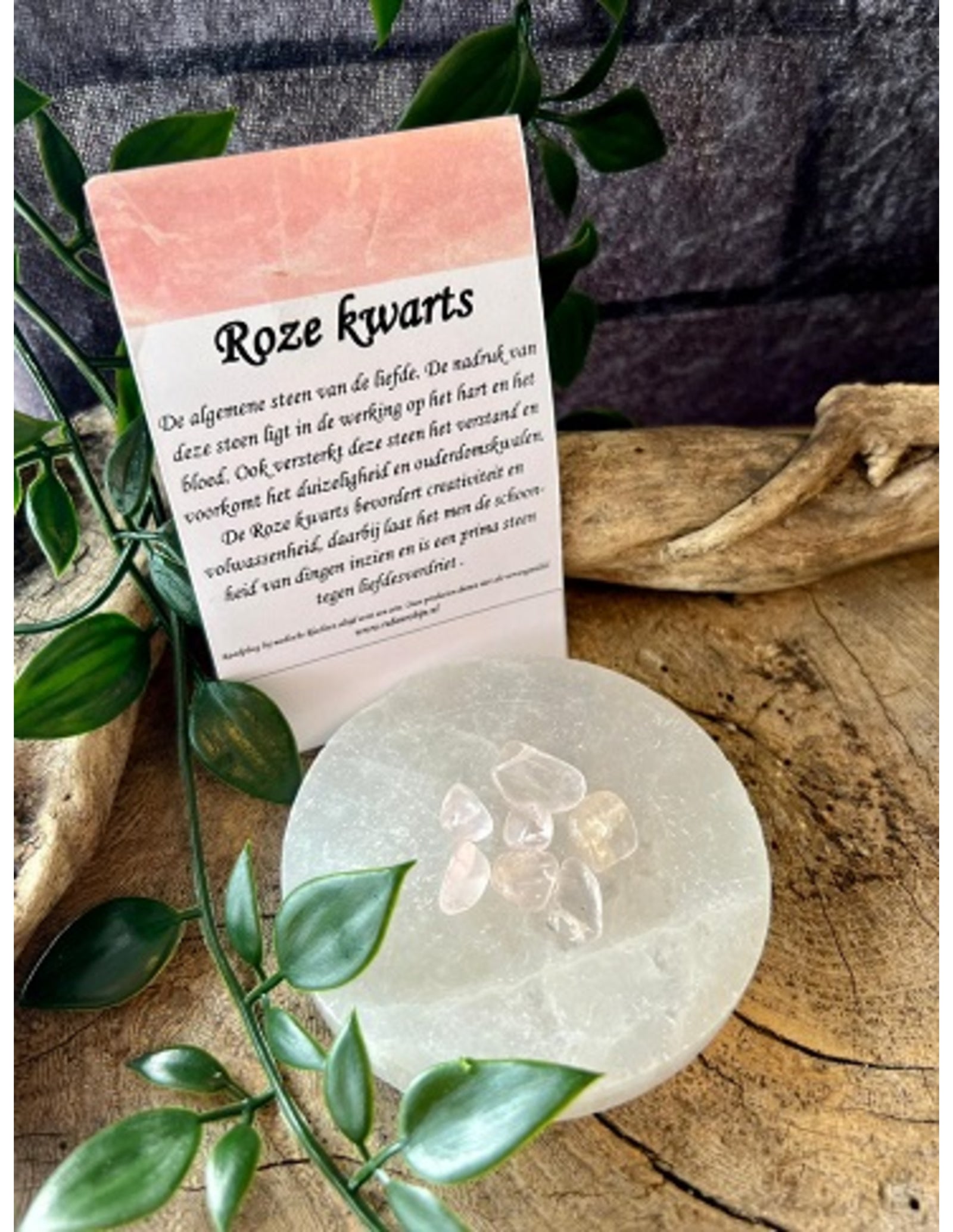 Roze kwarts kralen druppel - 7 st.
