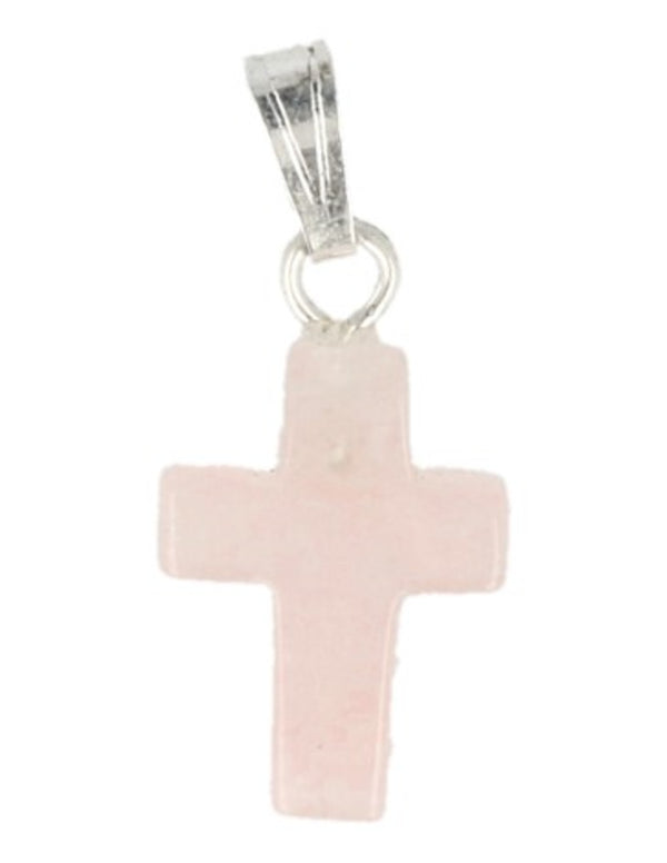 Roze kwarts kruis Edelsteen Hanger 14 mm