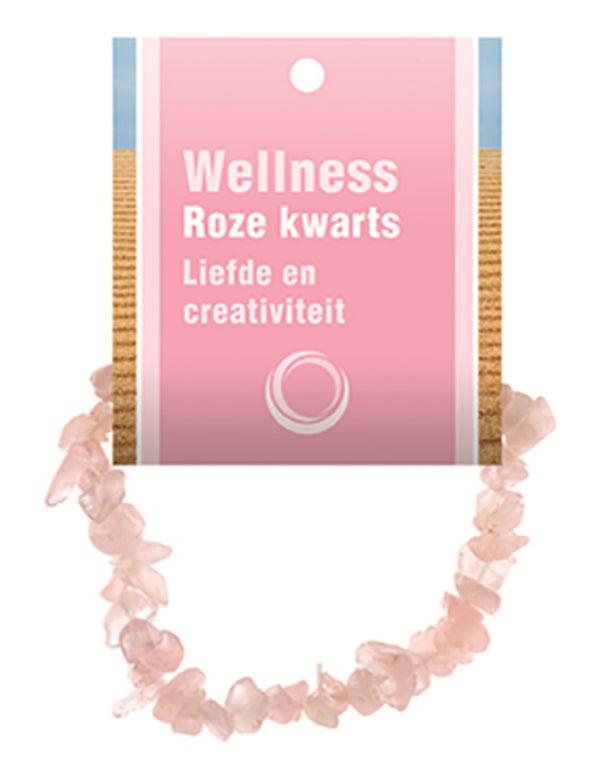 Roze kwarts edelsteen splitarmband