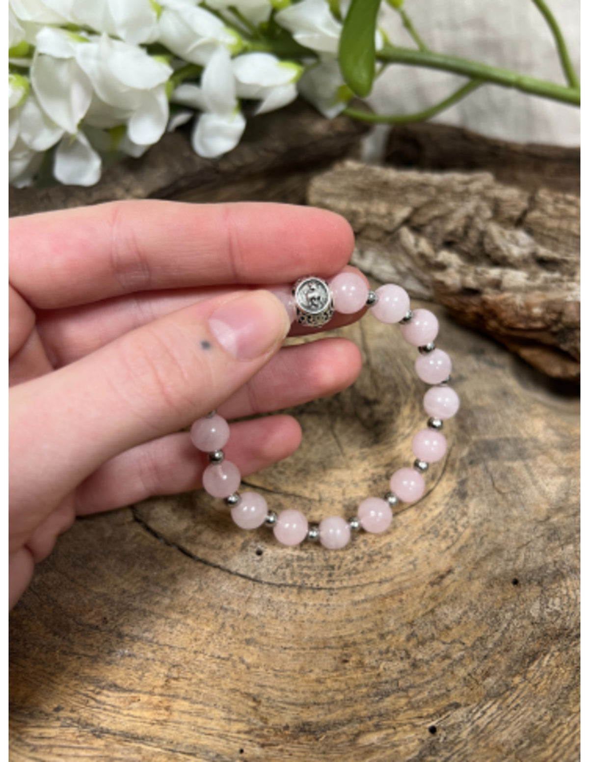 Roze kwarts sterrenbeeld armband - Stier