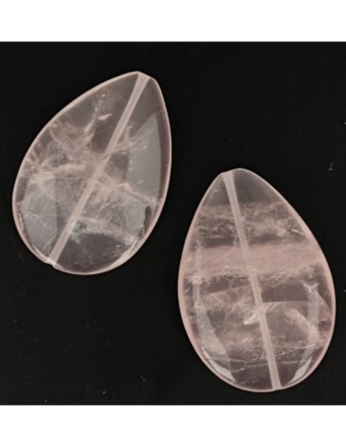 Rozenkwarts 35 mm kraal drop - losse kraal