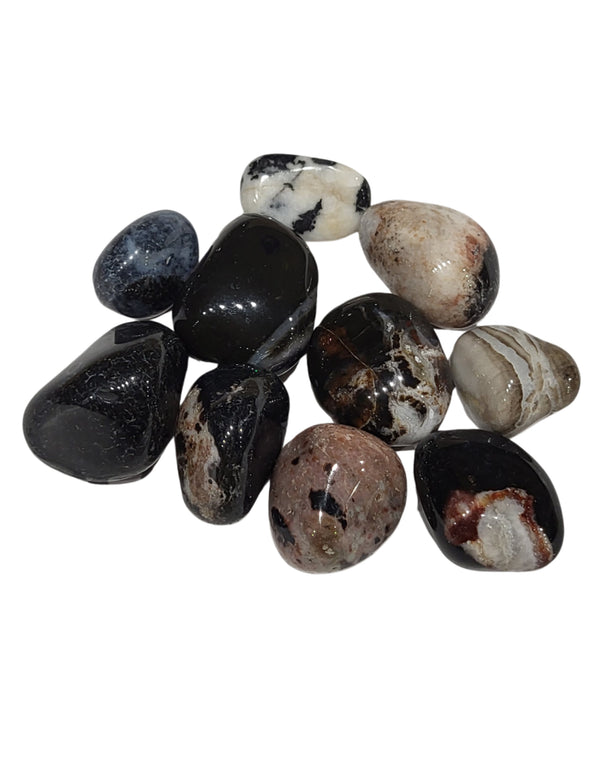 Sardonyx 100 gr. edelsteen trommelstenen (mt3)