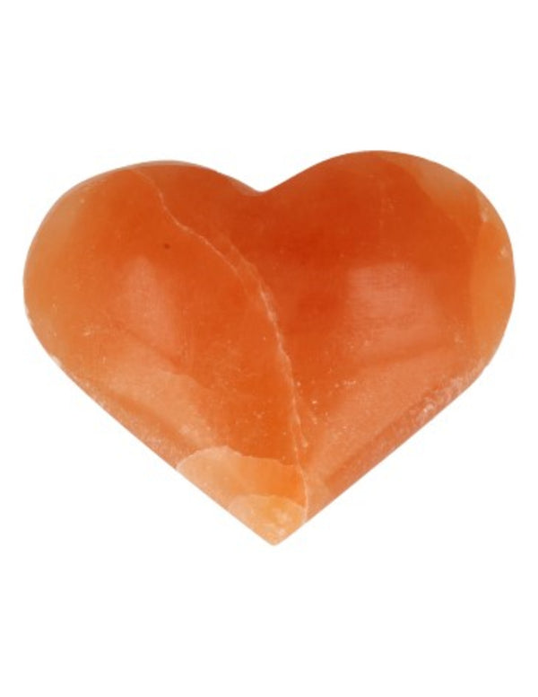 Seleniet edelsteen hart groot oranje