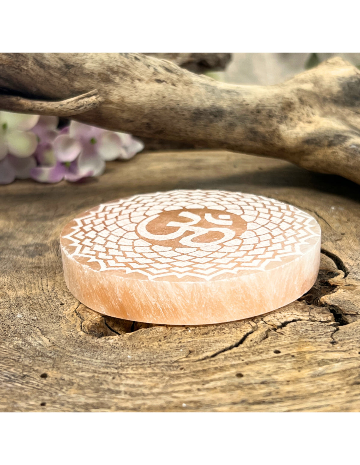 Seleniet oplaadsteen rond oranje 8 cm Ohm