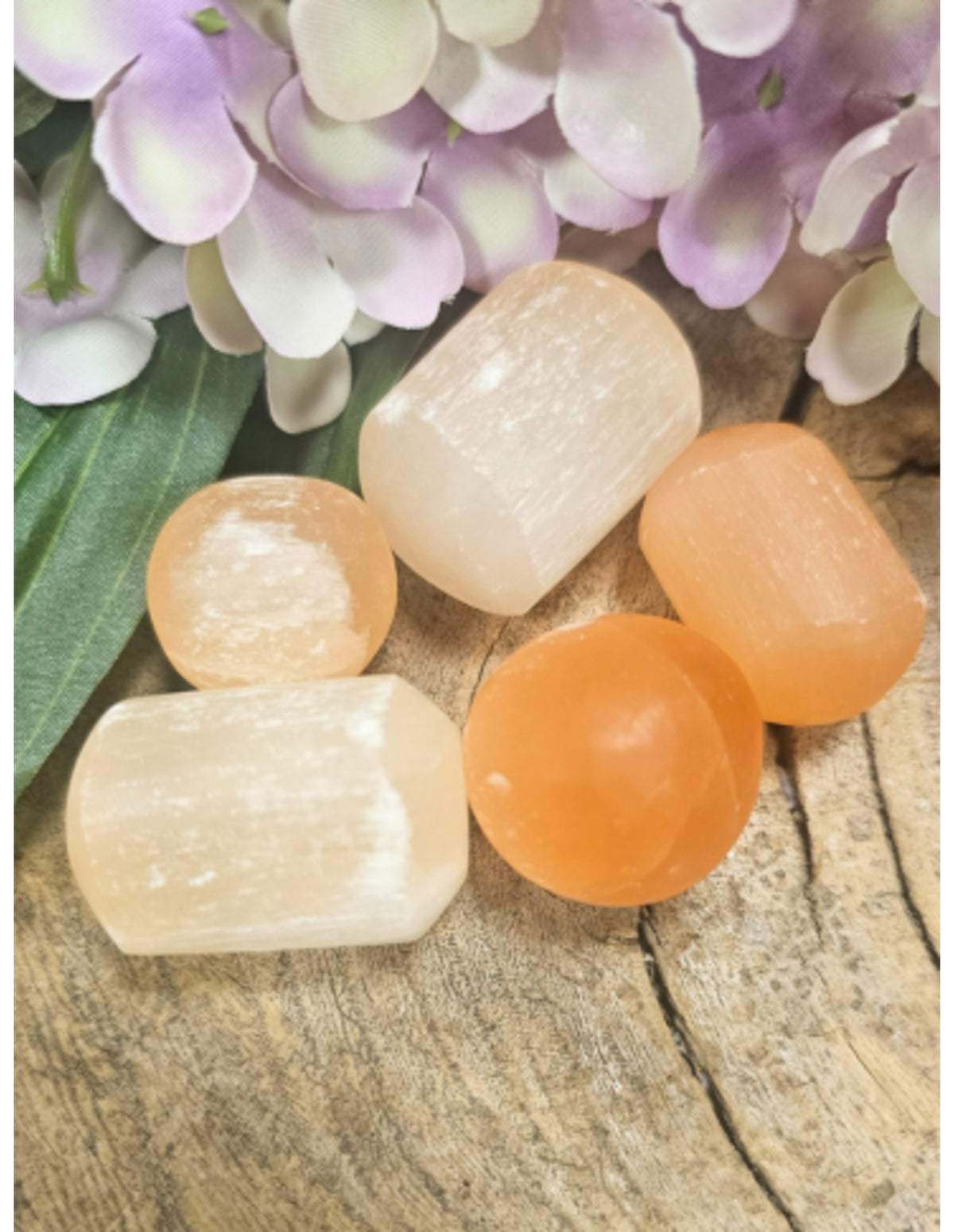 Seleniet oranje trommelstenen 100 gr. (mt3)