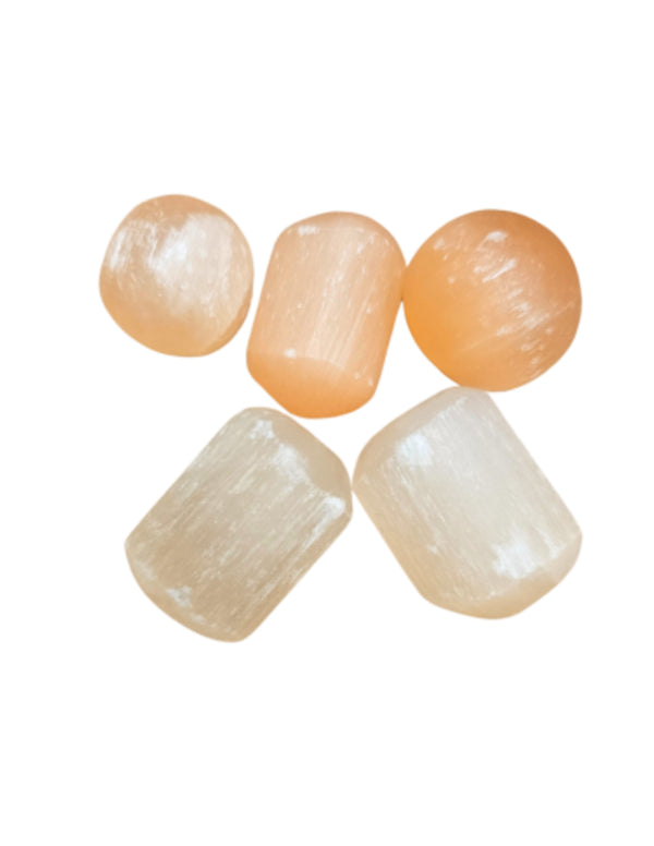 Seleniet oranje edelsteen trommelstenen 100 gr. (mt3)