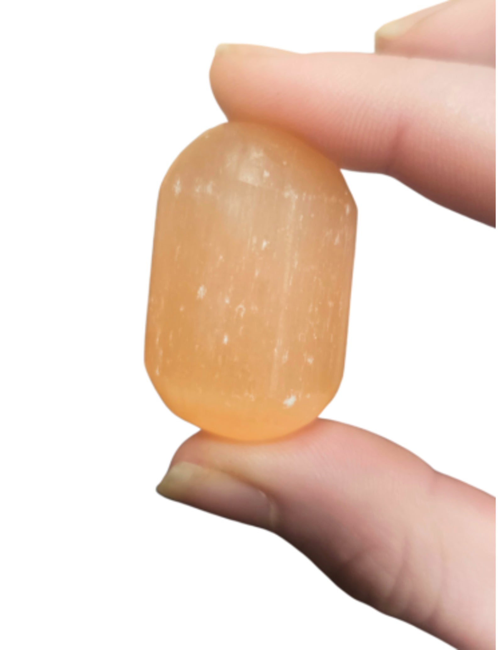 Seleniet oranje trommelstenen 100 gr. (mt3)