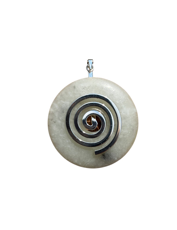 Serpentijn Jade edelsteen donut Hanger