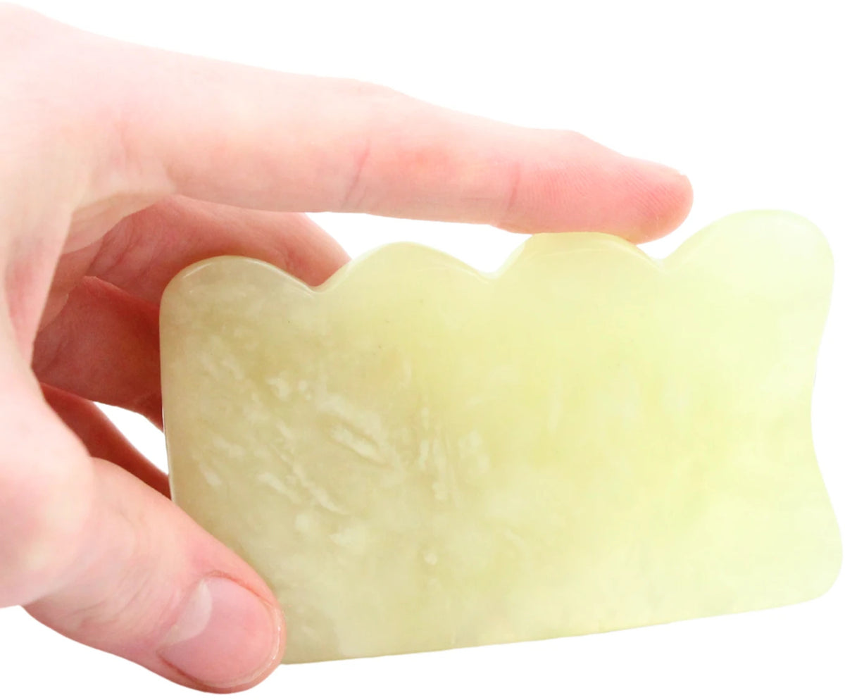 Serpentijn Jade guasha massage schraper wolk