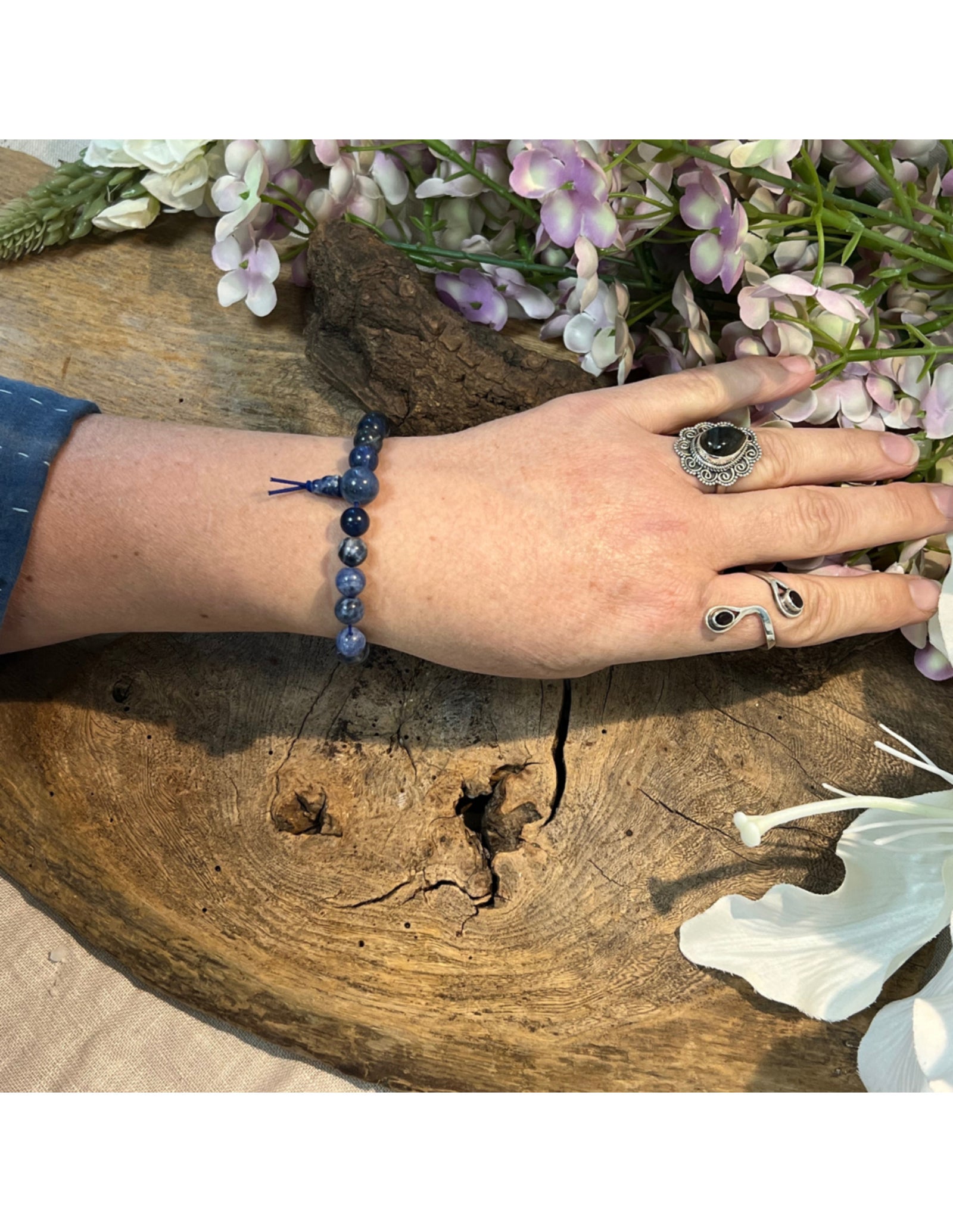 Sodaliet powerbead armband