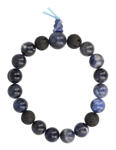 Sodalith Powerbead Männer - extra langes Edelsteinarmband