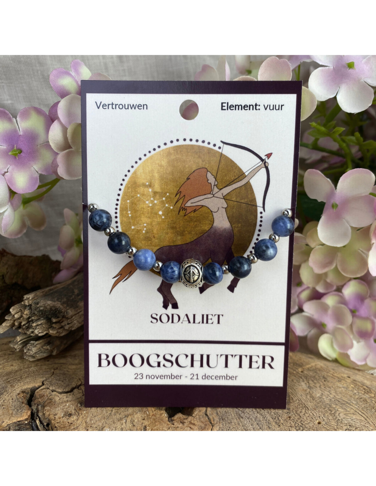 Sodaliet sterrenbeeld armband - Boogschutter