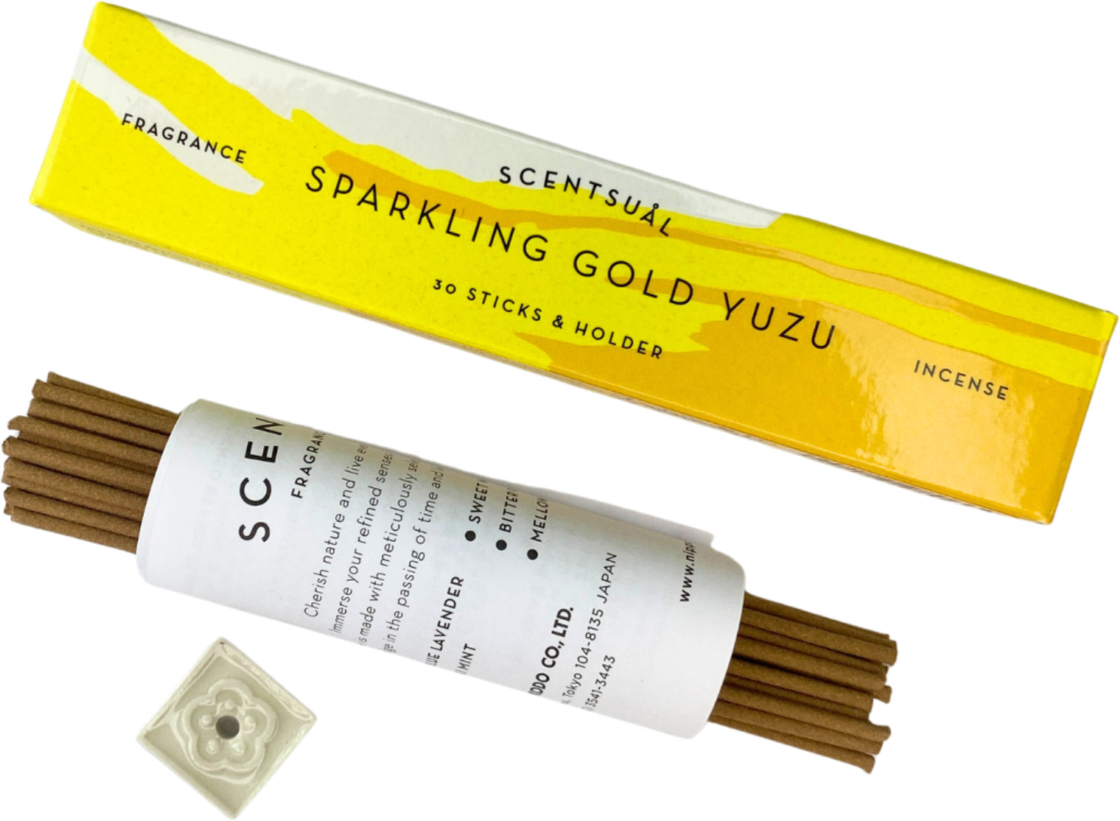 Sparkling Gold Yuzu Scentsual Nippon Kodo - Wierook Stokjes