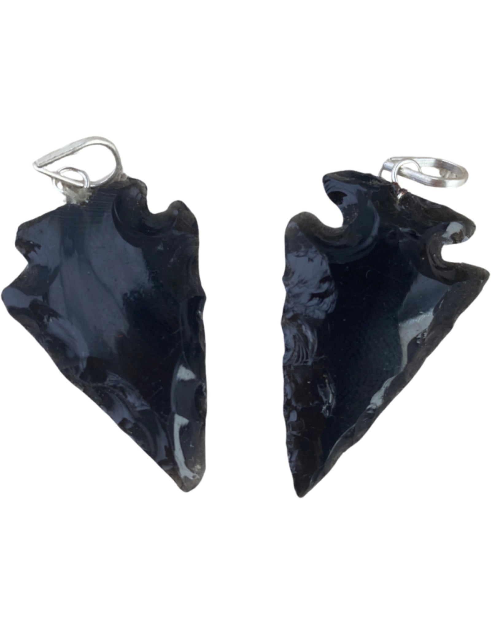 Speerpunt hanger Obsidiaan Zwart