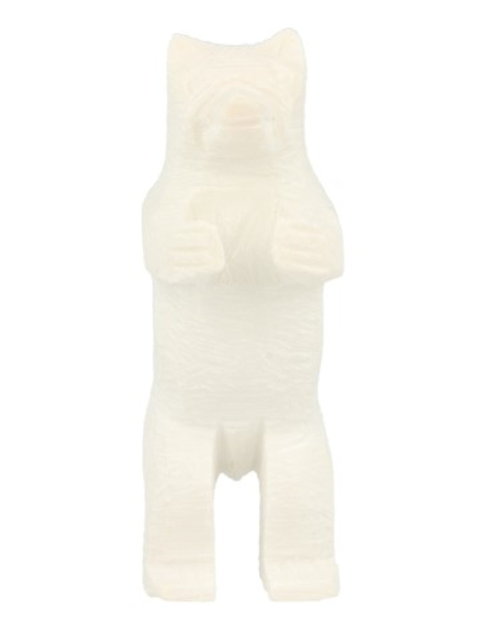 Speksteen beer staand wit 8,5 cm