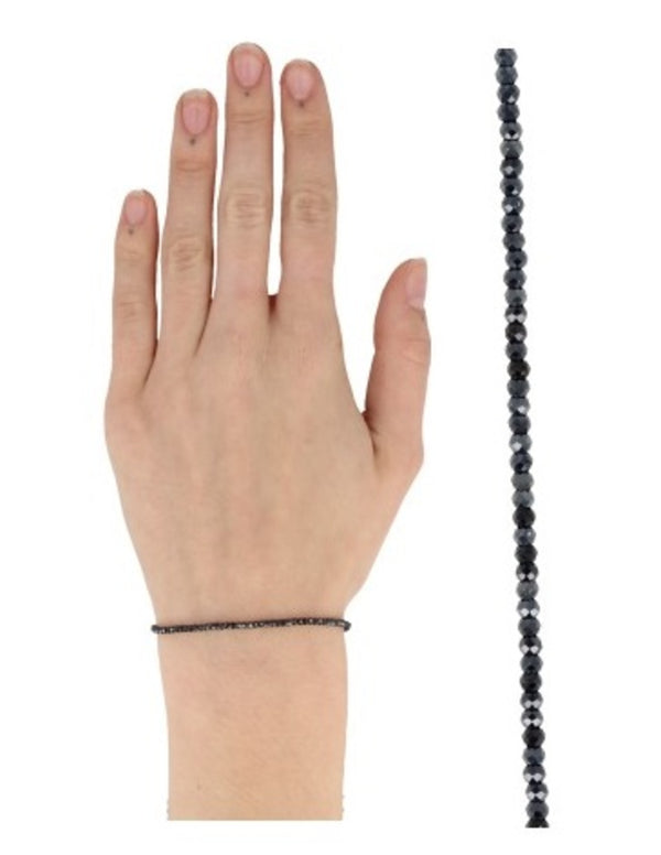 Spinel zwart met coating summer vibes edelsteen armband