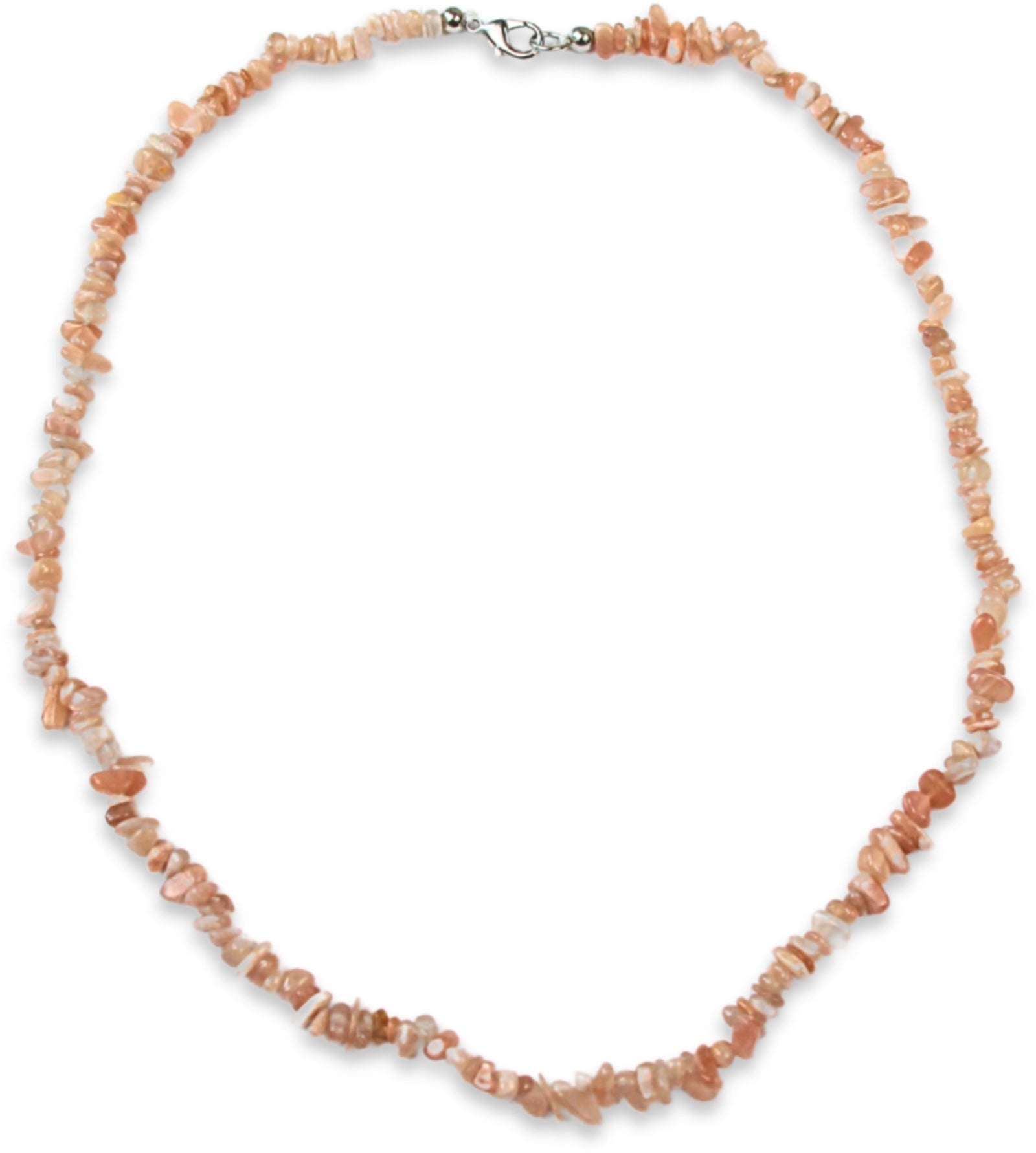 Splitketting Maansteen oranje smal
