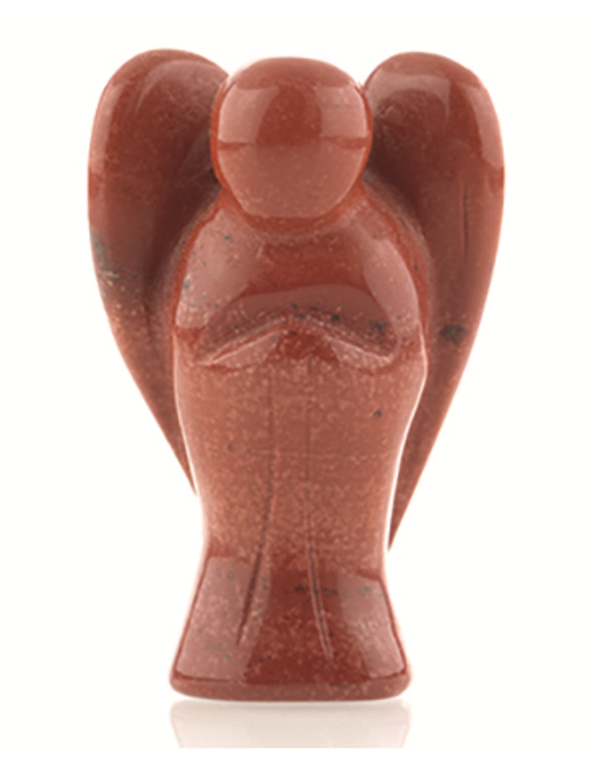 Staande engel 50 mm Jaspis rood