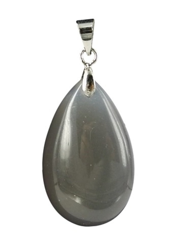 The drop of Agaat grijs - Edelsteen Hanger
