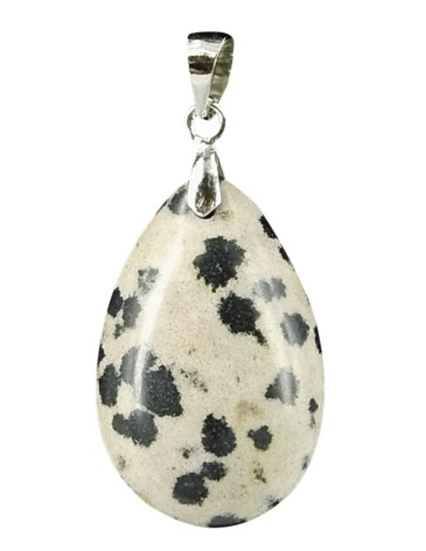 The drop of Jaspis dalmatiër - Edelsteen Hanger
