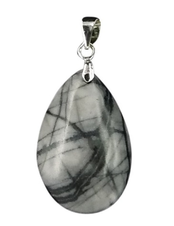 The drop of Jaspis picasso - Edelsteen Hanger
