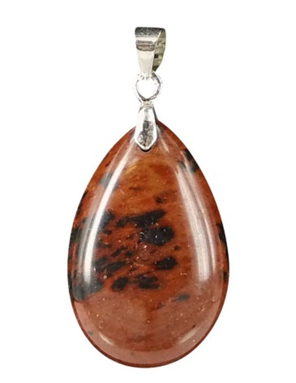 The drop of Obsidiaan mahonie - Edelsteen Hanger
