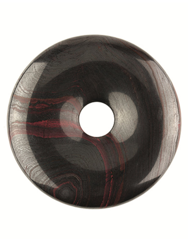 Tijgerijzer edelsteen donut 30 mm Hanger