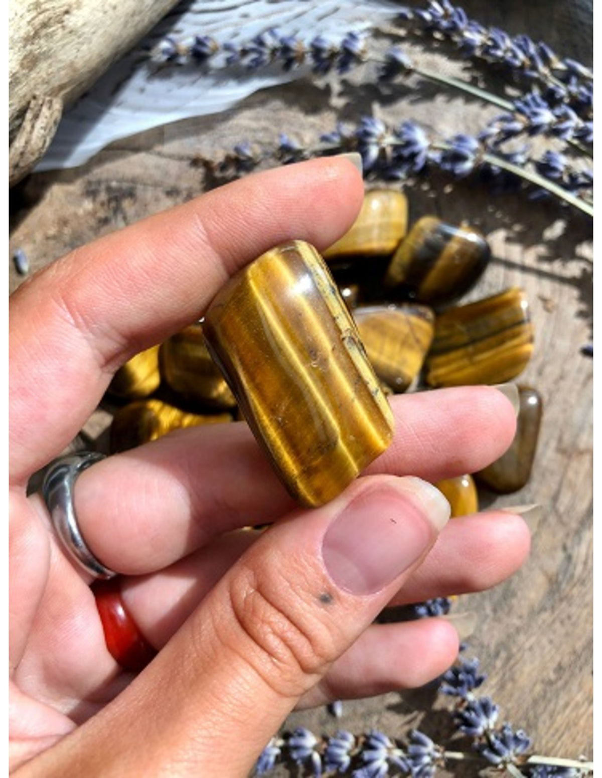 Tijgeroog 250 gr. trommelstenen (mt3)