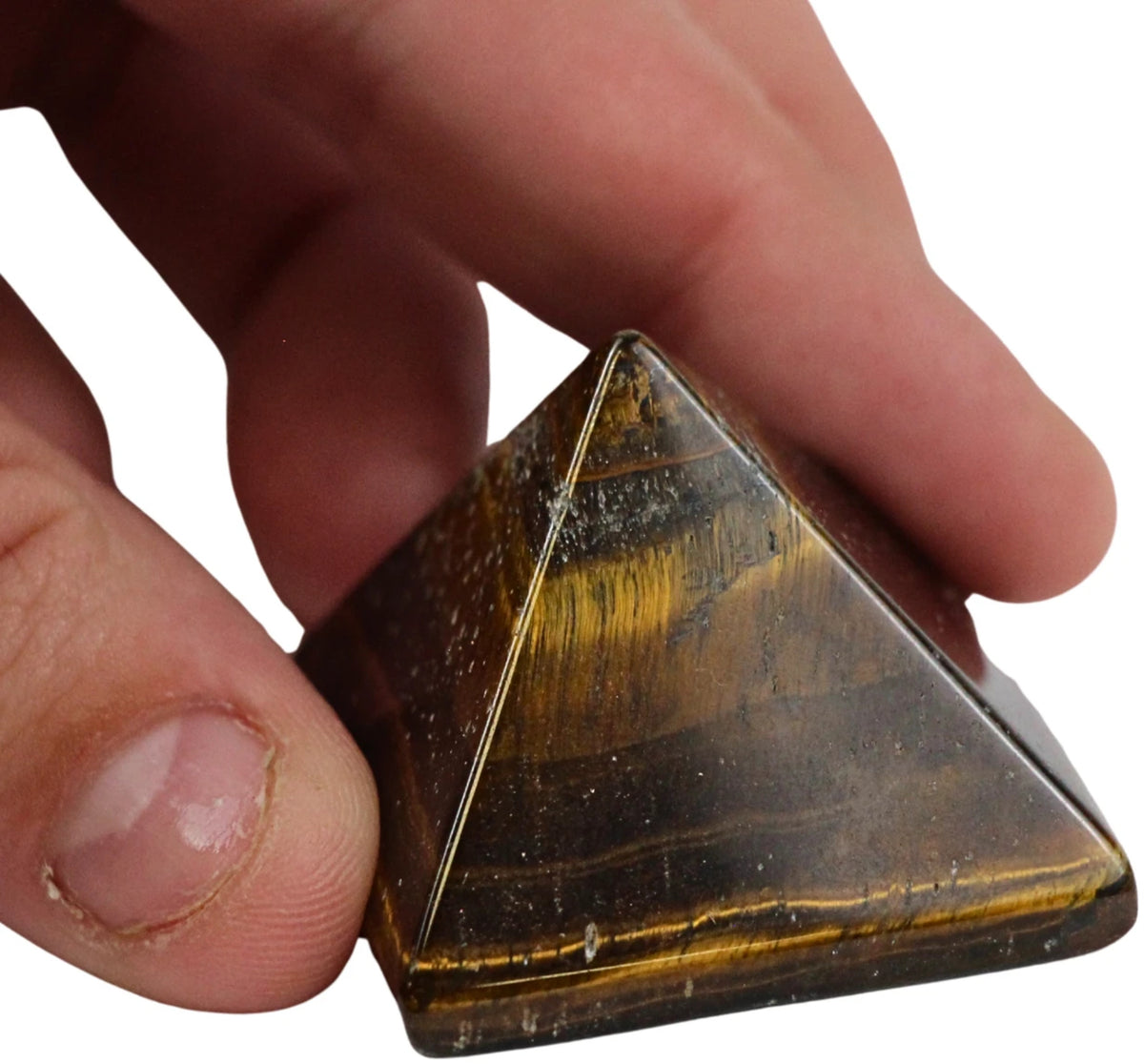 Tijgeroog 35 mm edelsteen piramide