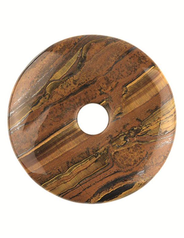 Tijgeroog edelsteen donut 30 mm Hanger