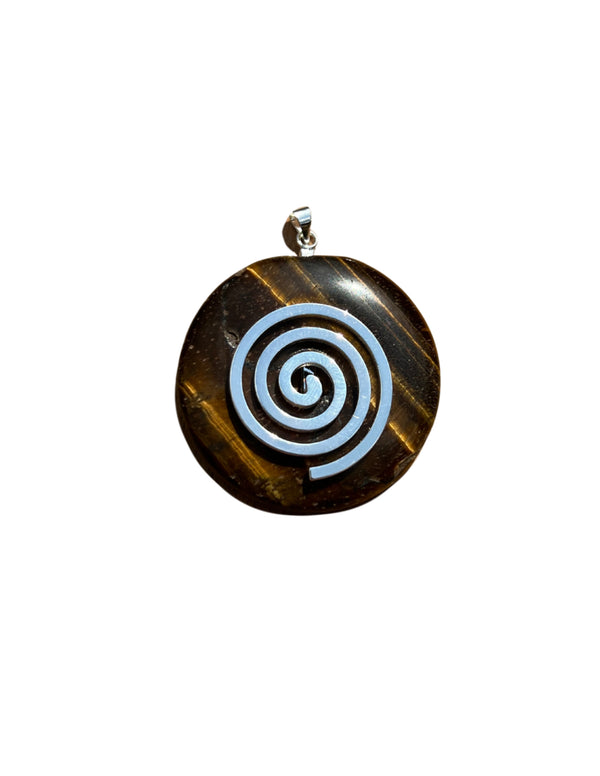 Tijgeroog edelsteen donut Hanger