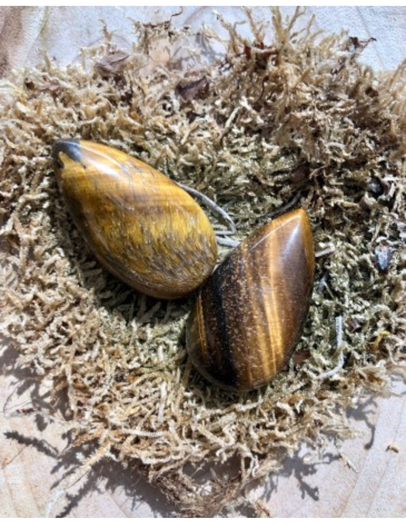 Tijgeroog edelsteen druppel hanger