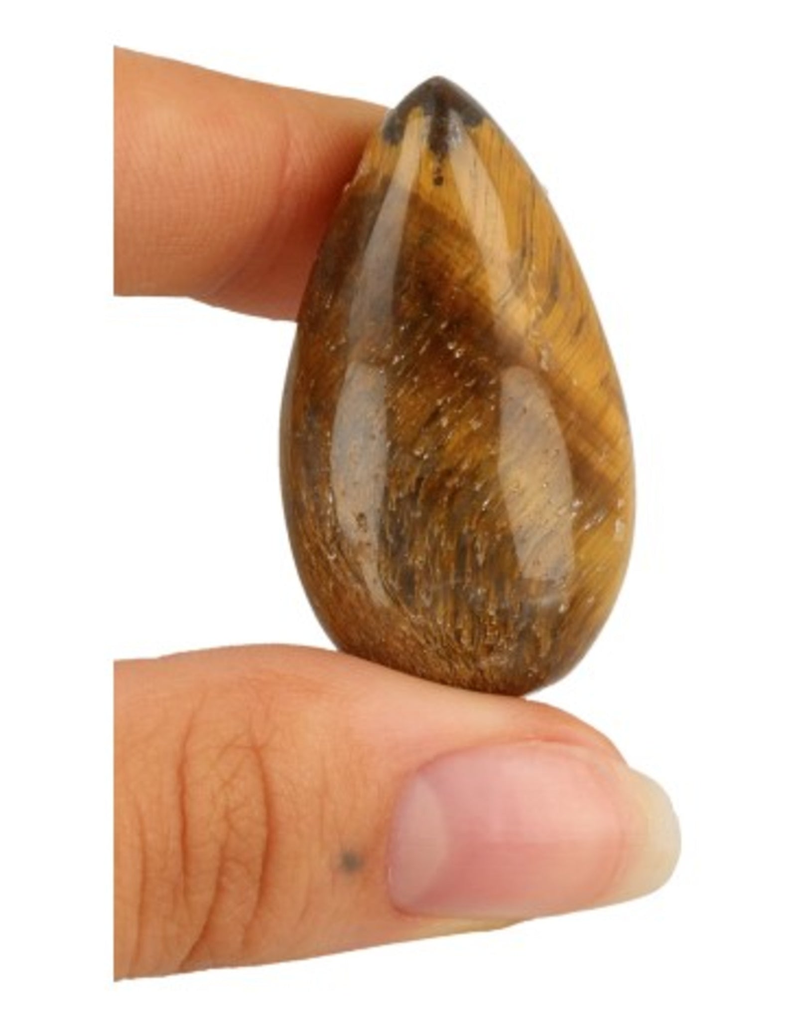 Tijgeroog edelsteen druppel hanger