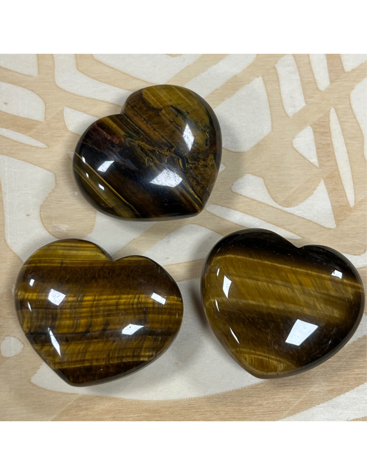 Tijgeroog edelsteen hart 45 mm
