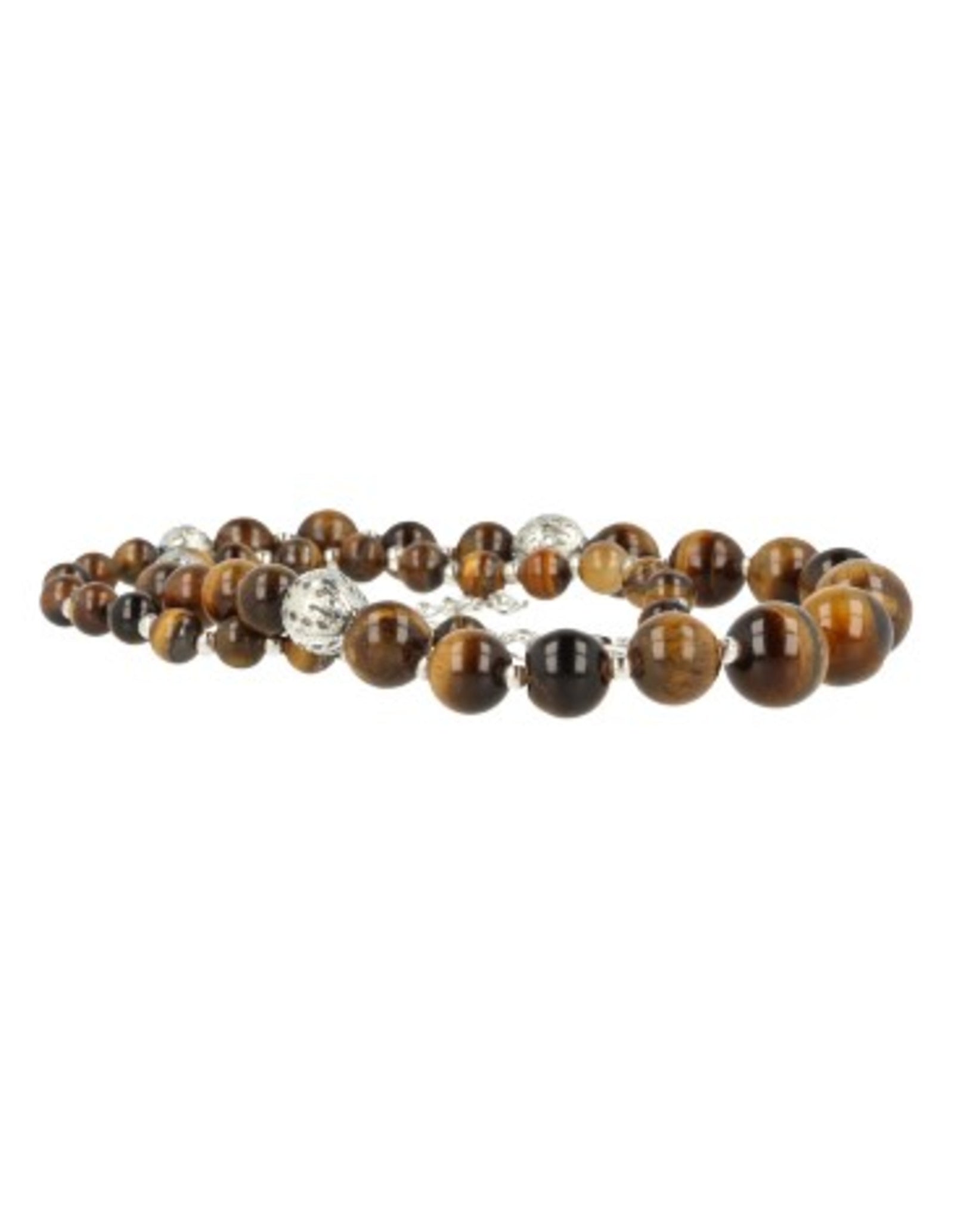 Tijgeroog edelsteen ketting 6-12 mm