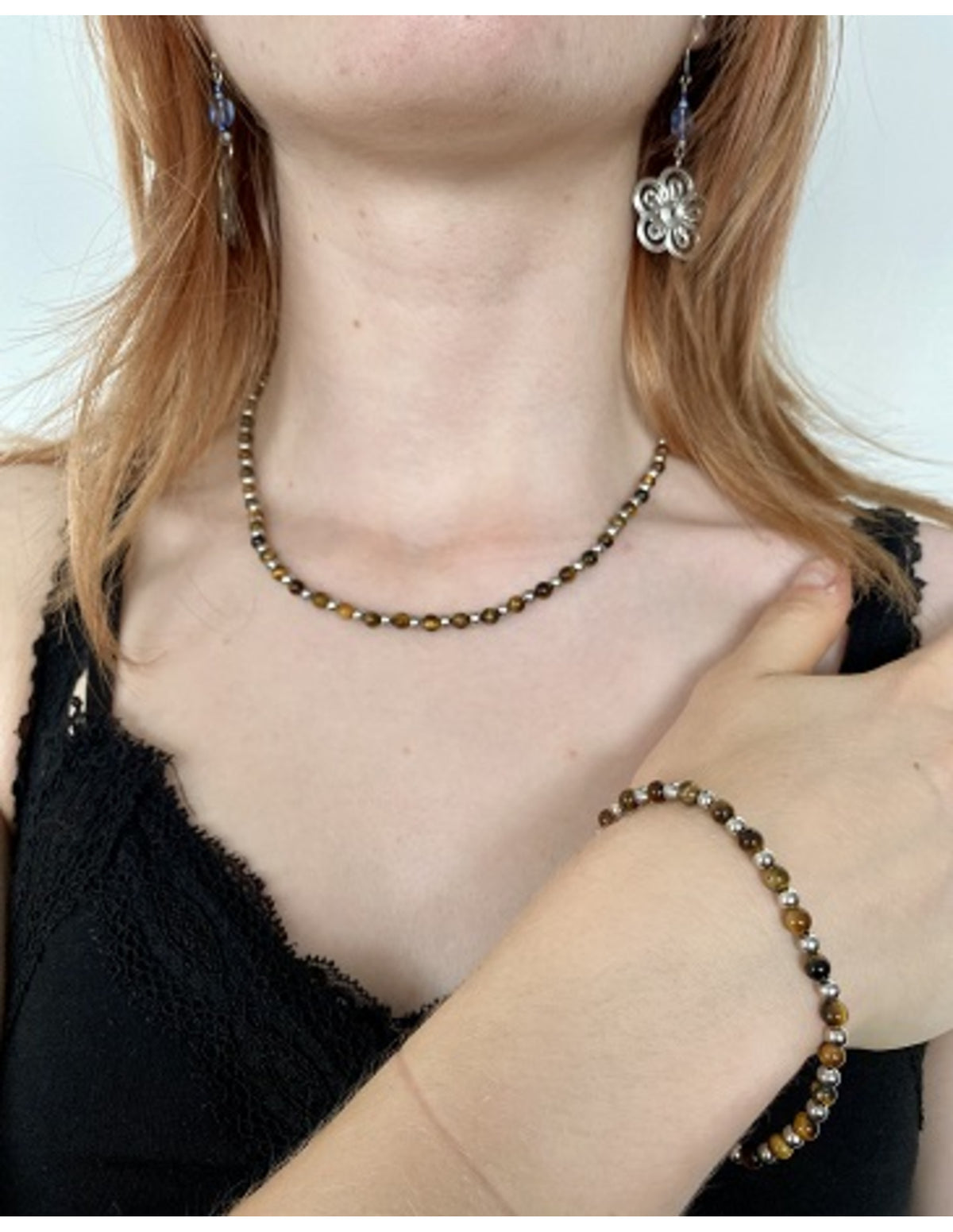 Tijgeroog Ibiza love ketting