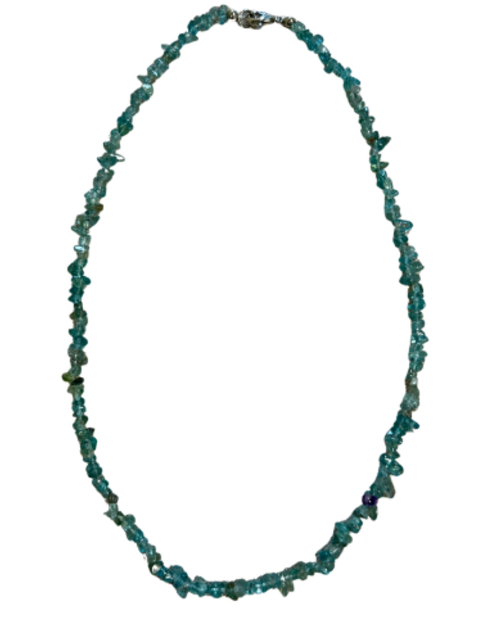 Topaas blauw splitketting (fijn)