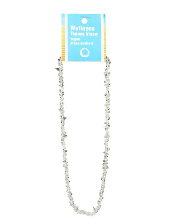 Topaas blauw edelsteen splitketting