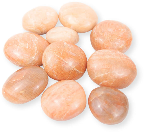 edelsteen trommelstenen 250 gr. Maansteen oranje (mt3)