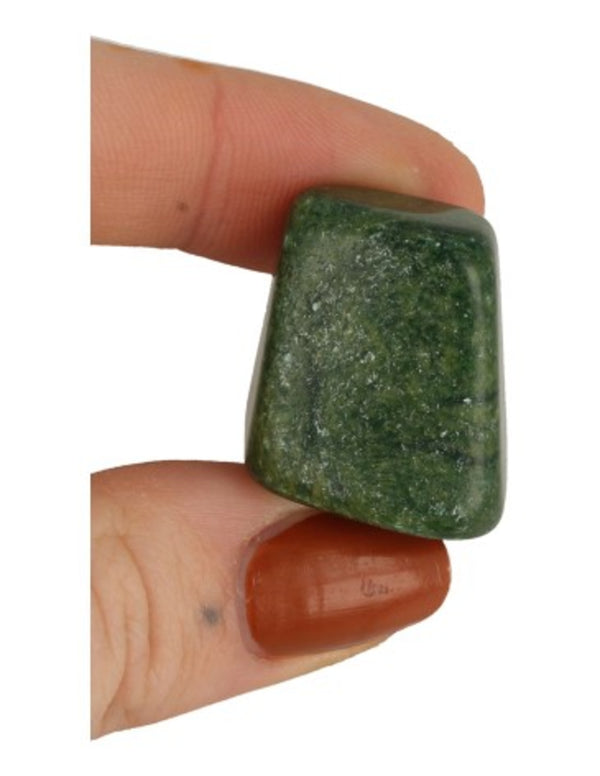 Verdiet 1 st. edelsteen trommelstenen (Afr. Jade)