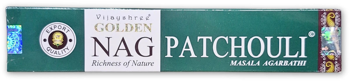Vijayshree Golden NAG Patchouli Wierook Stokjes